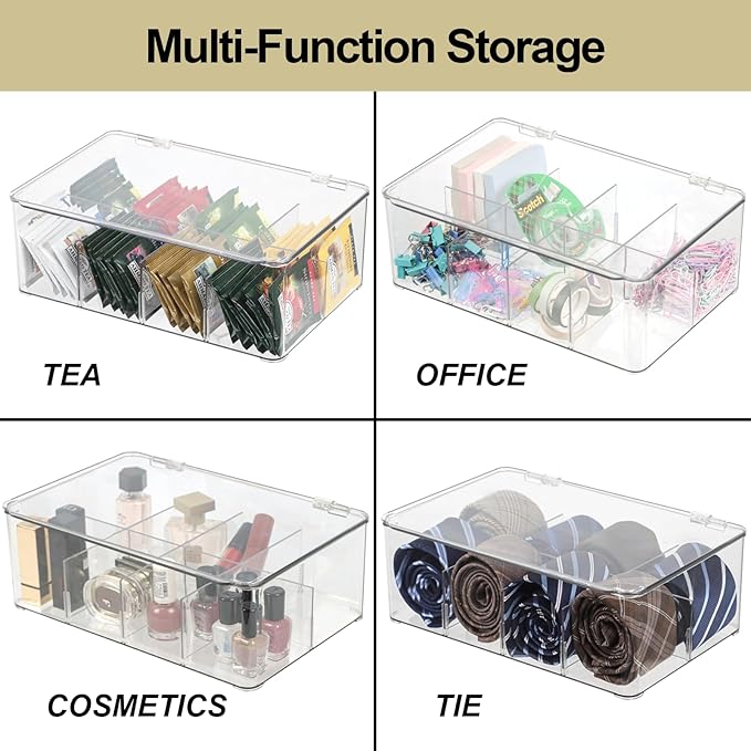 Clear Tea Bag Organizer, Dresser Organizers Drawer Organzier Storage Container - Image 3