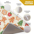 Christmas Dish Drying Mat for Kitchen Counter 18x24 Cute Gingerbread Themed - Image 4