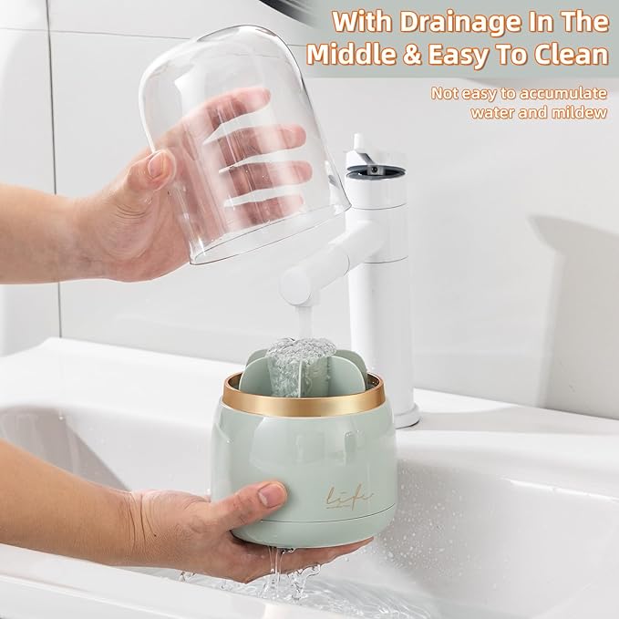 Toothbrush Holders for Bathrooms, Rotating 7 Slots Electric Toothbrush Holders - Image 6