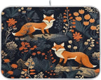 Dish Drying Mat Kitchen Counter Absorbent Two Foxes Coffee Sink Mat Dish by Unknown