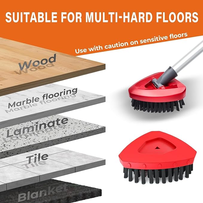 Small Spin Mop Replace Head Base + Scrub Brush - Image 5