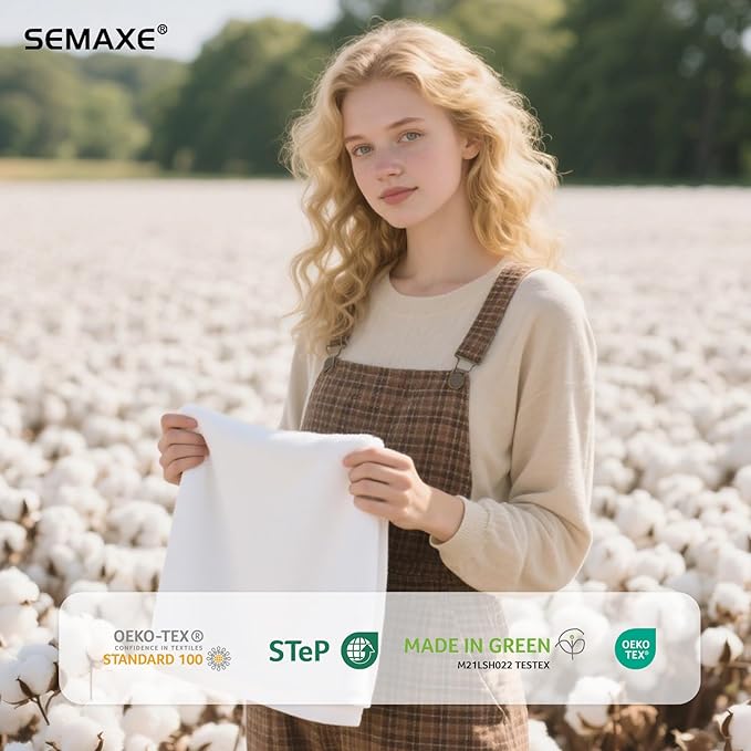 SEMAXE 6-Pack White Hand Towels - Image 4