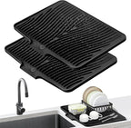Silicone Dish Drying Mat for Kitchen Counter, Dish Drying Pad, Non-Slip Drain by COPLIB