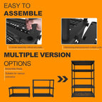 Plastic Storage Shelves, Plastic Heavy Duty Shelves 16.93" D x 35.43" W x 72.44" H,5-Tier Garage Storage Shelving, Shelving Units and Storage - Image 5