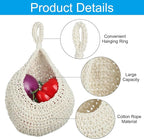 PATIKIL Hanging Fruit Baskets for Kitchen, Medium Size Teardrop Home Decor - Image 4