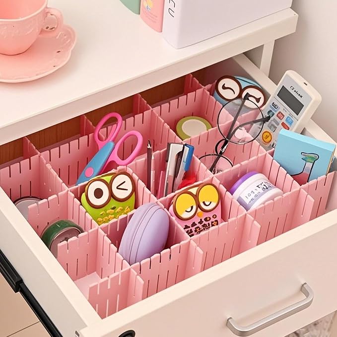 ZOENHOU 60 PCS DIY Drawer Divider Organizers, Adjustable Premium Plastic - Image 7