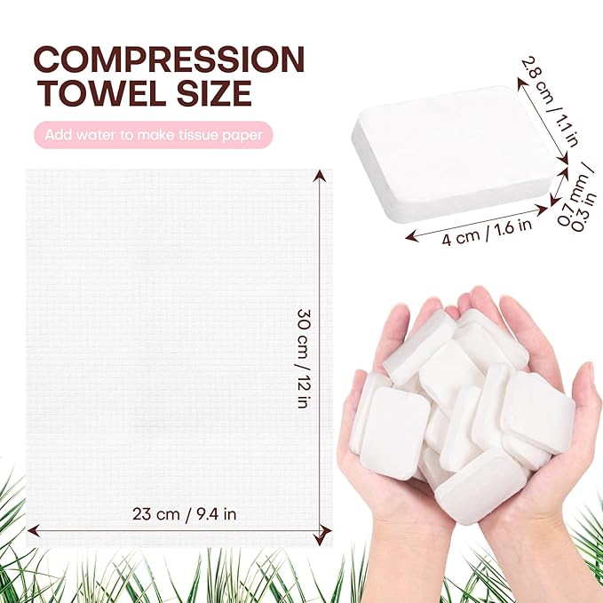 Disposable Face Towel 20 Count Compressed Towel Tablets 12×9 Inch Washcloths - Image 3