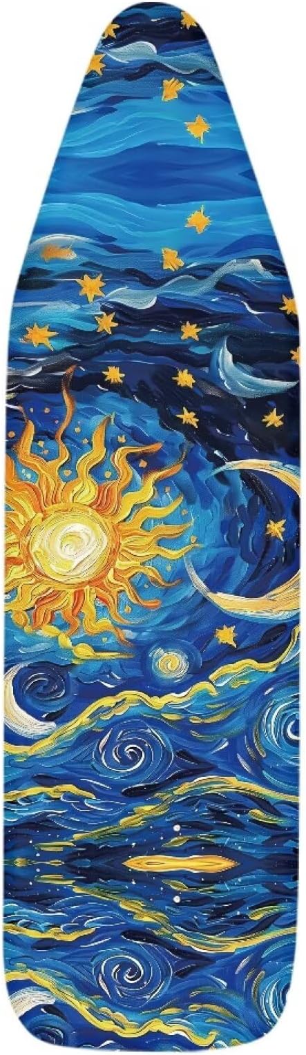 Moon Print Ironing Board Cover and Pad Washable Thick Padding Heavy Duty Iron - Image 7