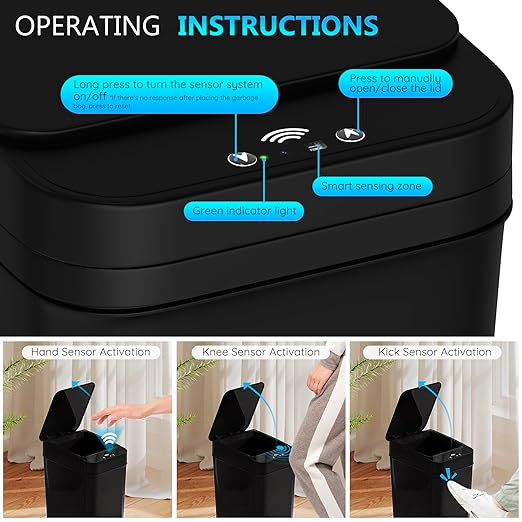 3Pack Bathroom Small Trash Can - Image 4
