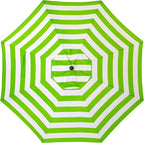 Sunnyglade 9' Patio Umbrella Outdoor Table Umbrella with 8 Sturdy Ribs (Grass Green and White) - Image 7