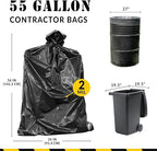 Reli. Contractor Garbage Bags 55 Gallon | 40 Trash Bags | Heavy Duty | Black - Image 5