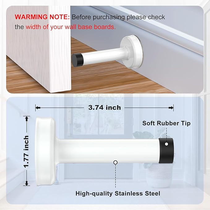 Door Stopper, No Drilling Wall Protection - Image 3