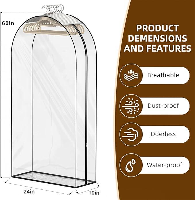 Upgraded Thickened Clear Garment Bags - Image 2