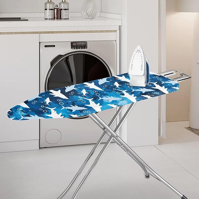 Blue Shark Ironing Board Cover and Pad Soft Fabric Cover - Image 2
