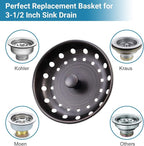 KONE Kitchen Sink Stopper and Strainer 2 Pack Oil Rubbed Bronze Sink Basket - Image 5