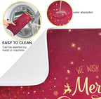 Merry Christmas Drying Mat for Kitchen Counter 16x18 Inch Christmas Dish Mat - Image 2