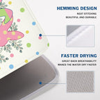 Easter Bunny Dish Drying Mat for Kitchen Counter Cute Rabbit Colorful Polka - Image 4