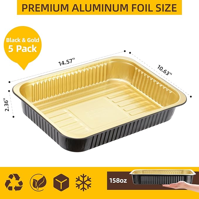 Aluminum Foil Pans, Extra Heavy Duty Disposable Aluminum Baking Pans, - Image 3