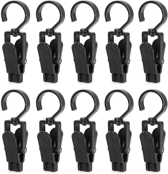 10 PCS Super Strong Plastic Swivel Hanging Hooks Home Swivel Laundry Clips by Unknown