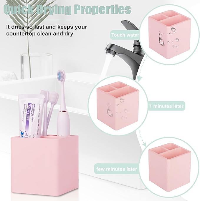 Diatomite Toothbrush Holders for Bathrooms, Electric Toothbrush and Toothpaste - Image 3