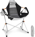 KingCamp Hammock Chair with Footrest – Heavy Duty Swinging Rocking Camping Chairs for Adults up to 400lbs, Folding Portable Oversized Rocker with Cup Holder & Pillow for Outdoor Beach Lawn RV Sports by KingCamp
