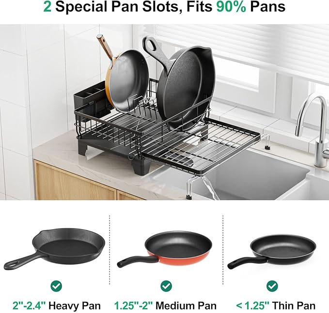GSlife Expandable Dish Drying Rack - Image 3