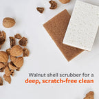 Full Circle Walnut and Cellulose Scrubber Sponges – Pack of 6 – Powerful - Image 4