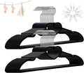 Plastic Hangers 30 Pack, Heart-Shaped Clothes Hanger Ultra Thin Space Saving by ZRKFSR