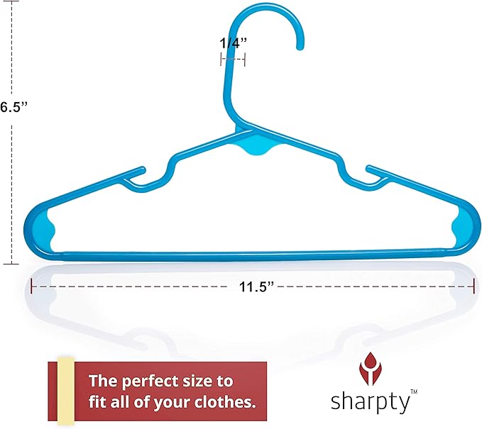 Sharpty Kids Plastic Hangers, Children's Hangers - Image 4