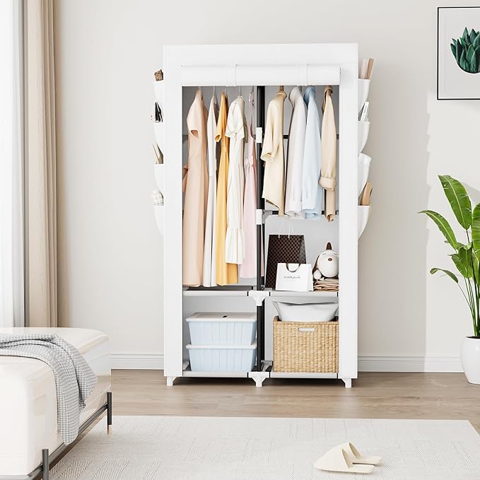 Portable Closet for Hanging Clothes, Portable Wardrobe Closet - Image 2