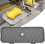 Kitchen Faucet Sink Splash Guard, Silicone Water Catcher Mat – Sink Draining by Gosmol