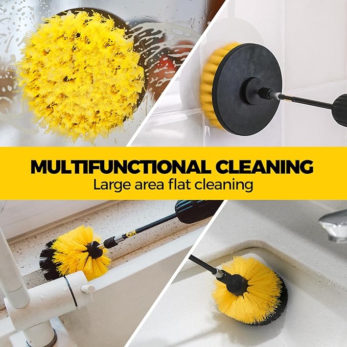 Holikme 8 Piece Drill Brush Attachments Set, Power Scrubber - Image 3
