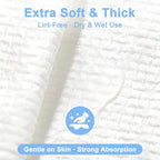 200 Count Disposable Face Towels – Value Pack Extra Thick Biodegradable Facial - Image 6
