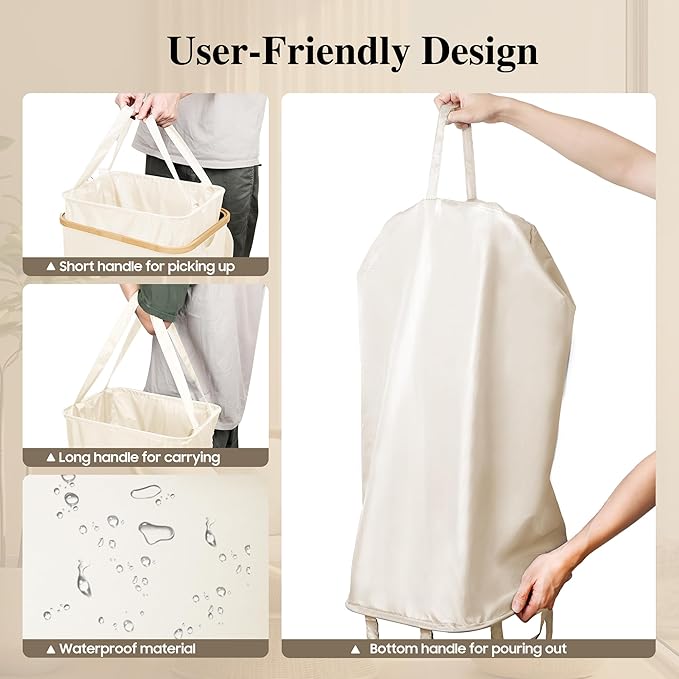 Large Laundry Hamper, 75L Waterproof Laundry Basket - Image 5