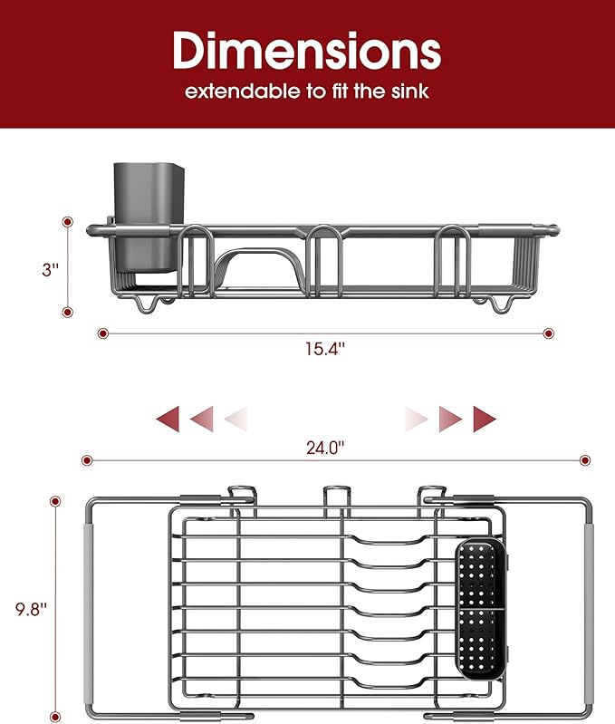 Dish Drying Rack in Sink - Image 3