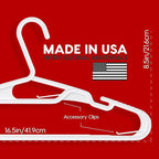 IRIS USA Lightweight Flexible Hangers 50 Pack, Made in USA, Plastic Clothes - Image 4