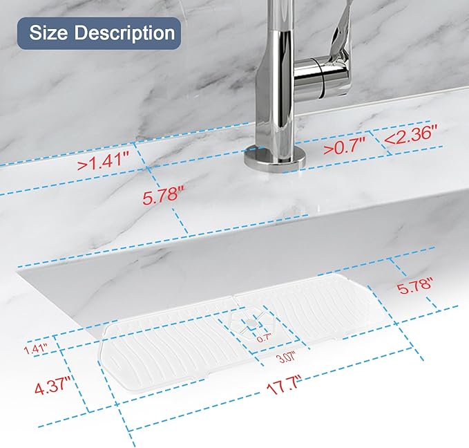 Faucet Guard - 90 Foldable Draining Mat - Image 2