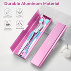 Wider Aluminum Toothbrush Travel Case, Portable Travel Toothbrush Holder - Image 2