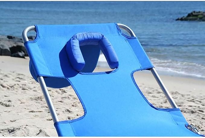 Ostrich Beach Lounge Chair, Folding & Reclining Outdoor Chaise Lounger, Blue - Portable Adjustable Recliner Chair for Lawn, Pool, Patio, Garden, and Yard - Image 4
