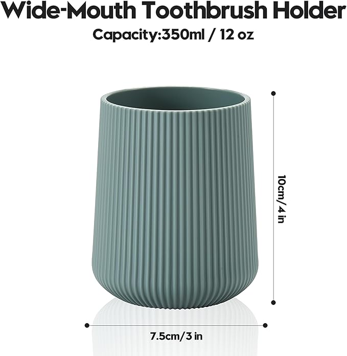 Green Striped Toothbrush Holder - Image 2