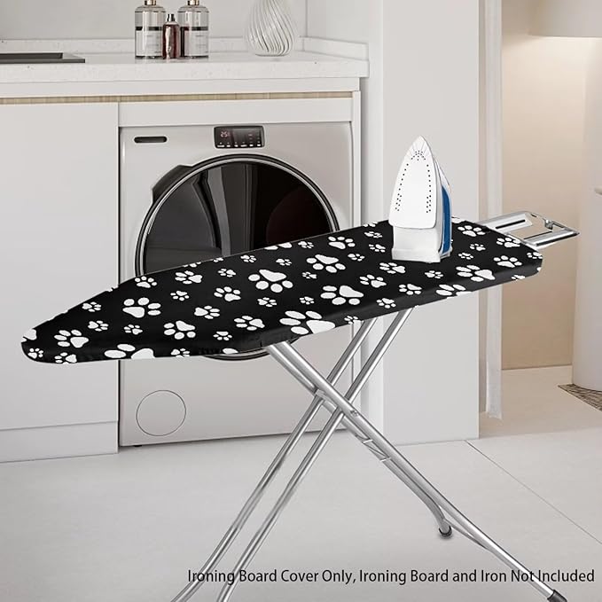 White Dog Paws Ironing Board Cover Heat Reflective Iron Pad - Image 2