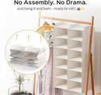 Space-Saving Hanging Closet Storage Organizer – Dual-Row Foldable Shelves - Image 4