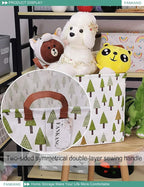 FANKANG Square Nursery Hamper Storage Bins Canvas Laundry Basket Foldable - Image 6