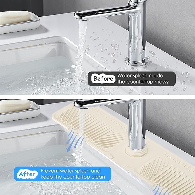 23.8 x 5.5in Silicone Faucet Mat - Image 3