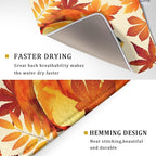 Autumn Pumpkin Maple Leaf Dish Drying Mat - Image 3