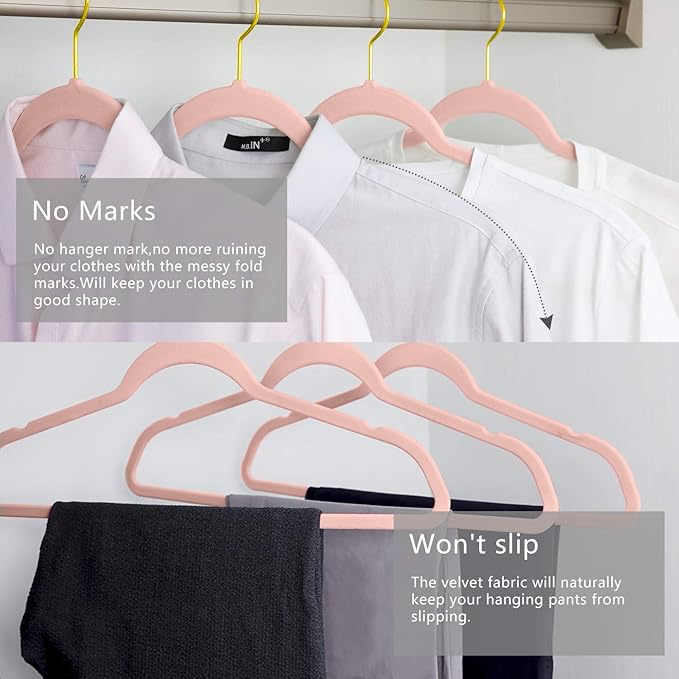 MIZGI Premium Velvet Hangers Heavyduty - Image 4