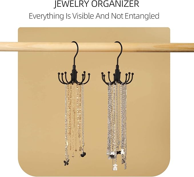 ZEDODIER Belt Hanger, Rotatable Belt Rack Closet Accessories Organizer - Image 8