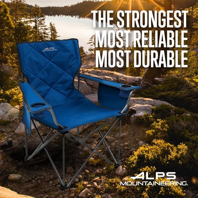 ALPS Mountaineering King Kong Camping Chairs for Adults with Mesh Cup Holders and Pockets, Built Durable and Reliable with Compact Foldable Steel Frame - Image 6