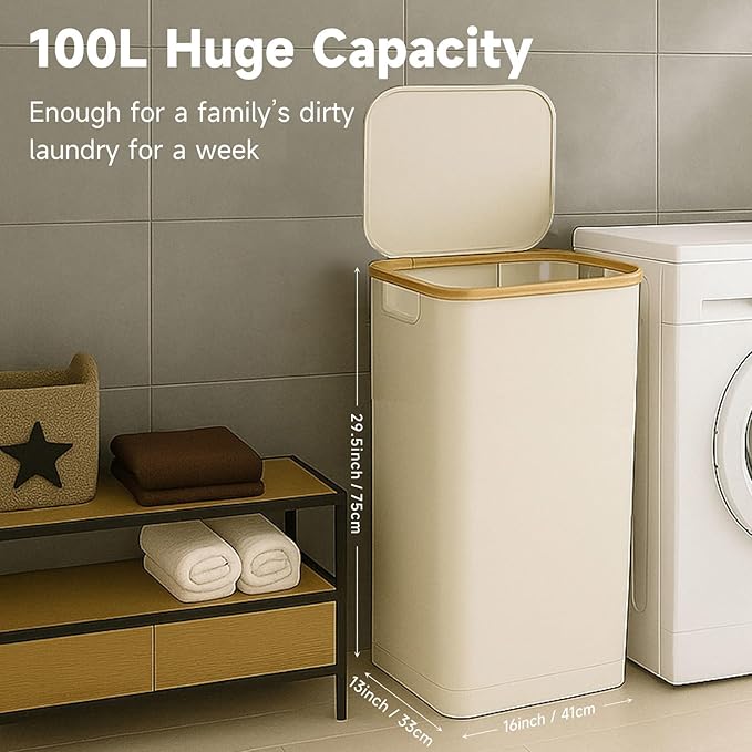 100L Extra Large Foldable Laundry Hamper - Image 2
