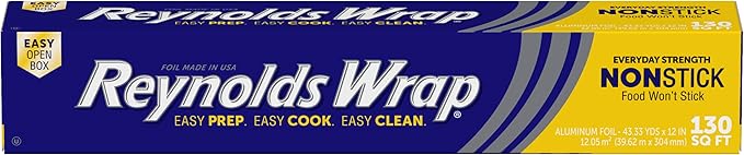 Reynolds Wrap Non Stick Aluminum Foil, Nonstick Aluminum Foil Roll, Prevents by ReynoldsConsumerProducts